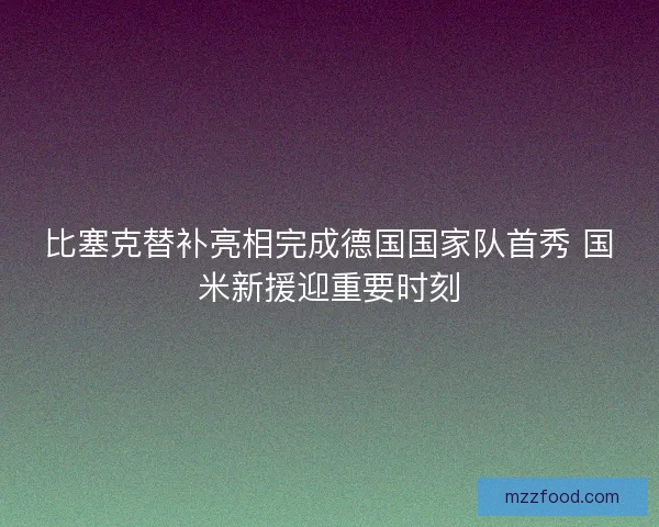 比塞克替补亮相完成德国国家队首秀 国米新援迎重要时刻