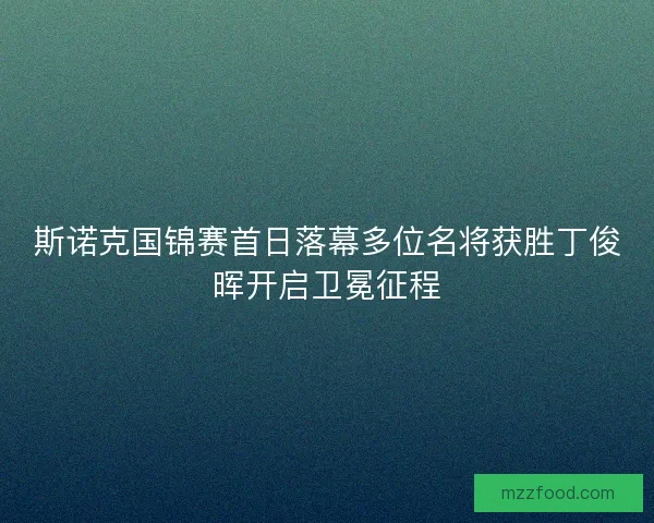 斯诺克国锦赛首日落幕多位名将获胜丁俊晖开启卫冕征程