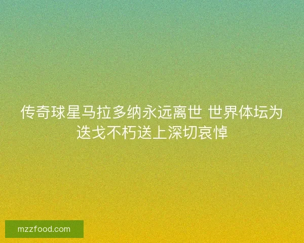 传奇球星马拉多纳永远离世 世界体坛为迭戈不朽送上深切哀悼 传奇球星马拉多纳永远离世 世界体坛为迭戈不朽送上深切哀悼